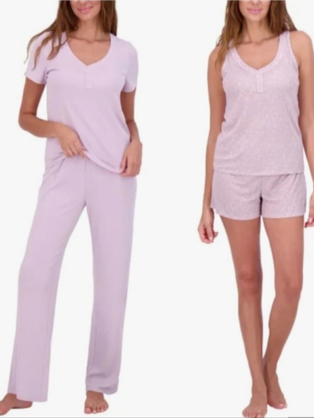 New Live 2 Lounge Lavender 4-Piece Pointelle Lounge Set Size Medium Pajamas NWT